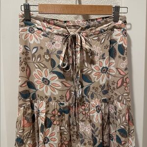 Floral Bohemian Maxi Skirt EUC
